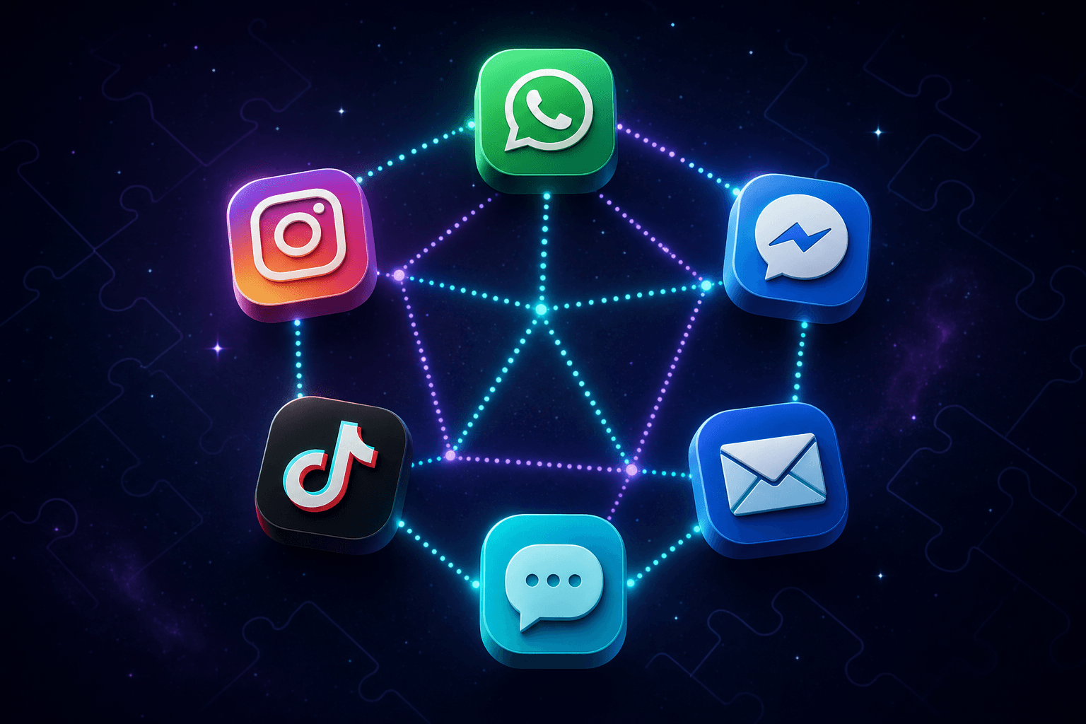 Multi-canal omnichannel — 6 canais conectados